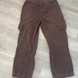 Brown Corduroy Cargo Pants